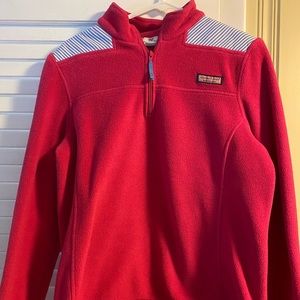 Vinyard Vines Hot Pink Fleece quarter zip (M)